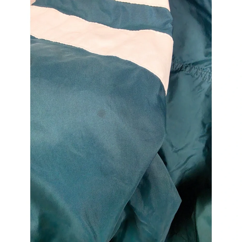 Vintage Adidas Windbreaker Jacket Mens M Green Colorblock Full Zip 90s *Read